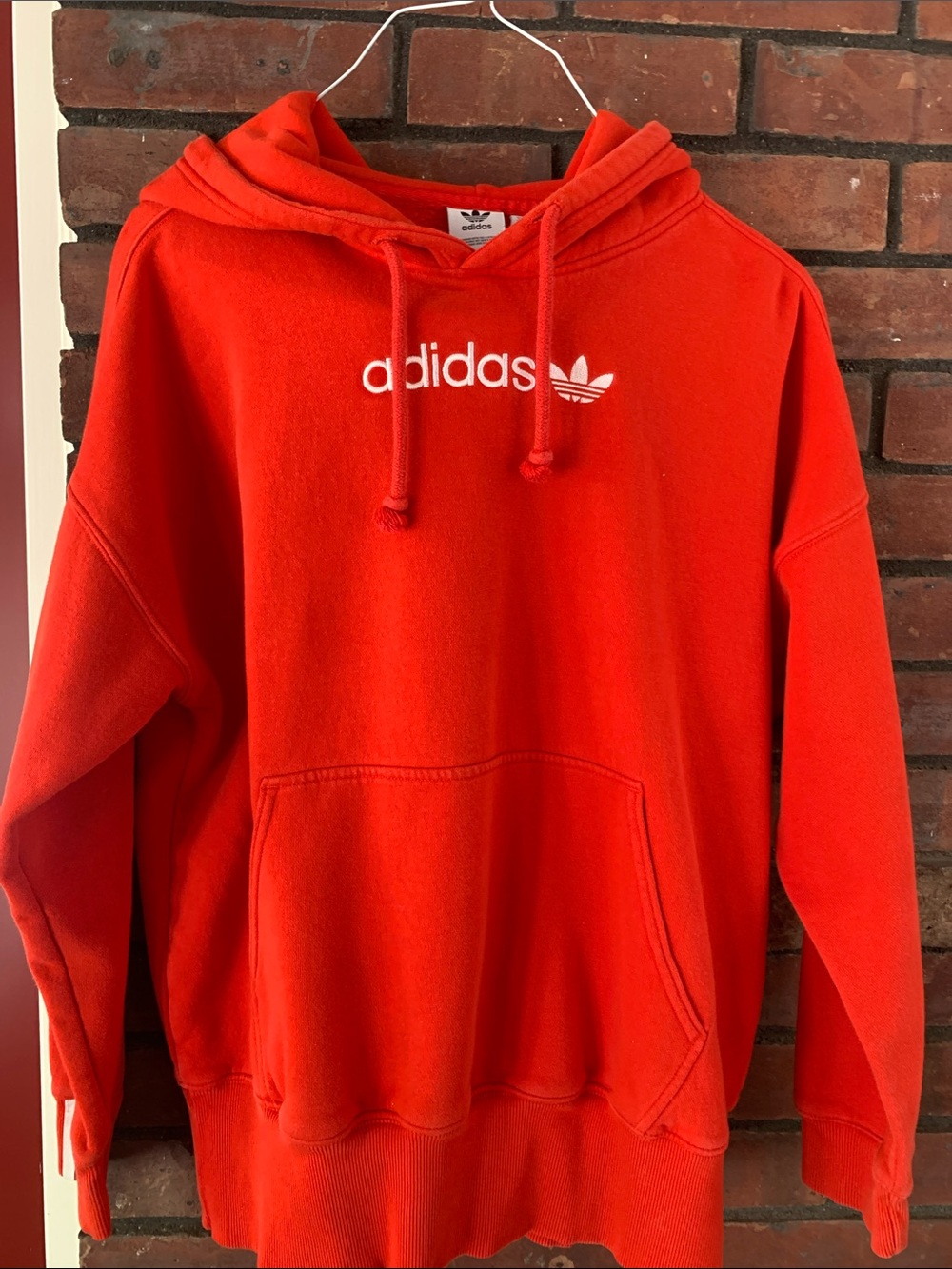adidas originals - Red Hoodie with Trefoil Logo